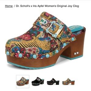 Dr.Scholls x iris apfel platform clogs